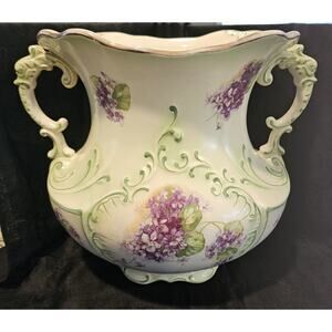 Haynes Balts Chesapeake Pottery Torquay Lilac Pattern Chamber Pot - Rare 1900's